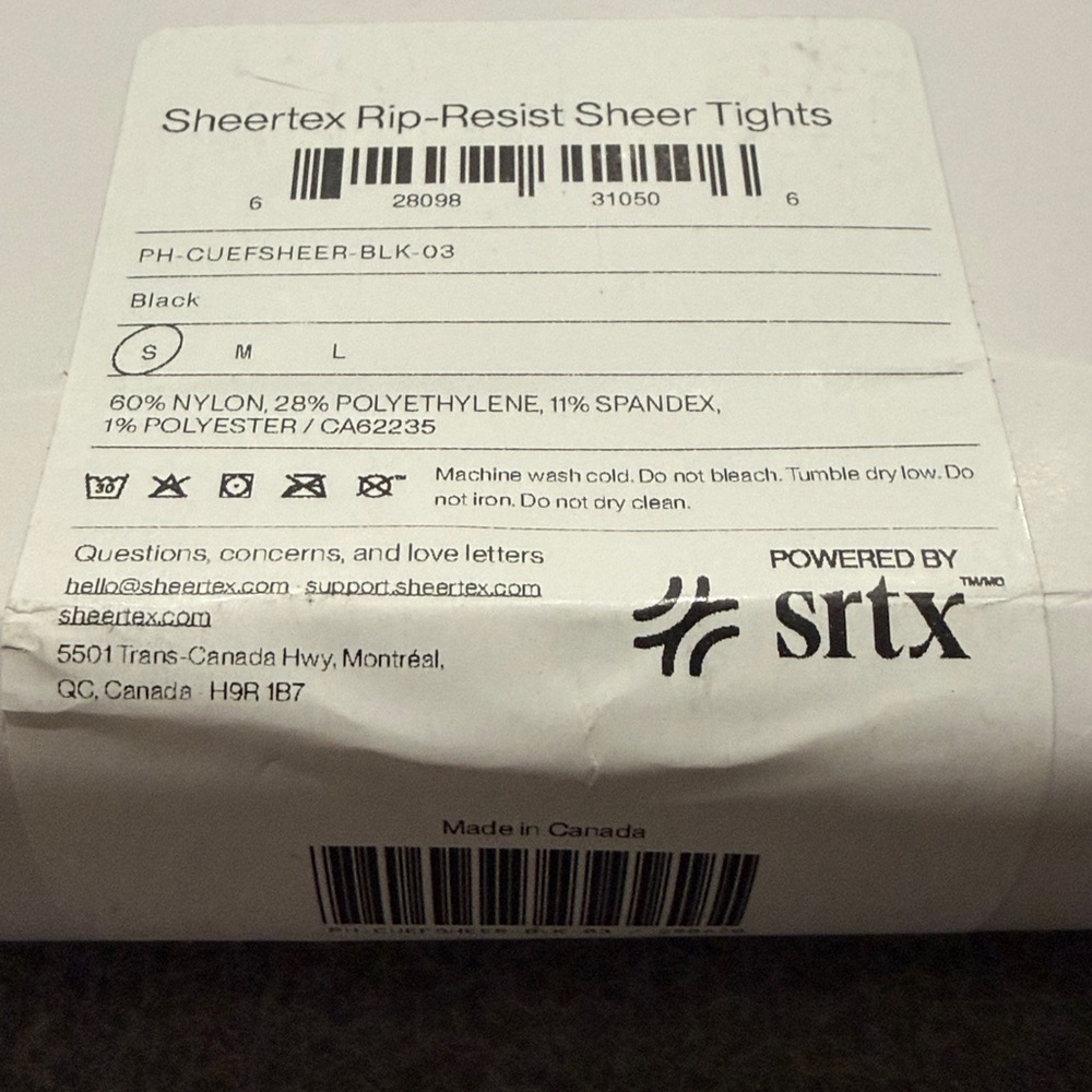 Sheertex Classic Sheer Rip-Resist Sheer Tights NWT Size Small/P - Picture 9 of 9